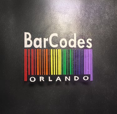 BarCodes - Orlando bar painted on a wall