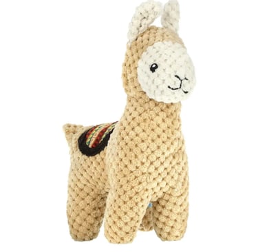 Eco-friendly Spunky Pup Clean Earth Llama dog toy made from recycled plastic.