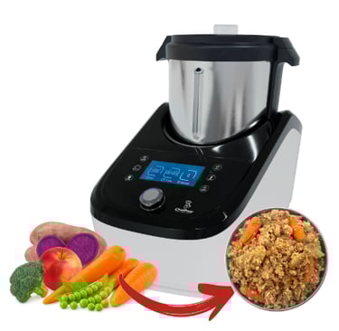 ChefPaw countertop dog food maker in a clean, modern kitchen for non-toxic pet meal prep.