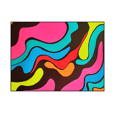 Abstract Art by Frankie Cervantes - Colors of the 60s Retro Art 