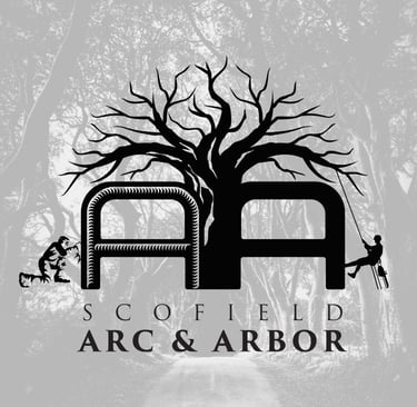 Tree and welding logo design for a business in Ohio
