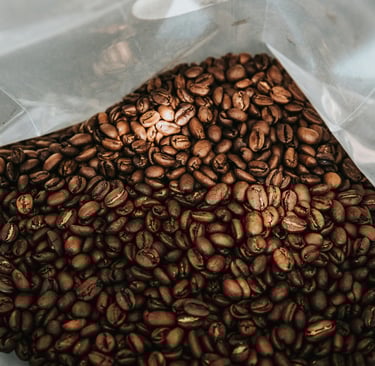 coffee beans in a bag