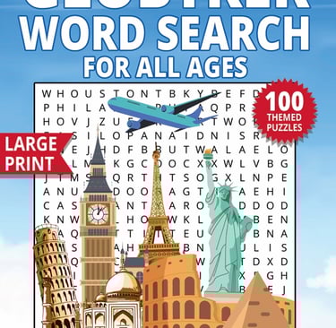 travel word search globtrek capitals and countries large print puzzle book liora onyx cover