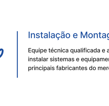 instalação e montagem