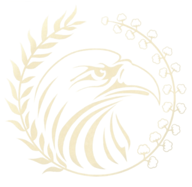 a golden eagle with a laurel and laurels