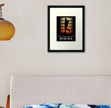 Nurse Loves Hiking Framed Art Print