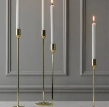 multi size, high brass candle holder