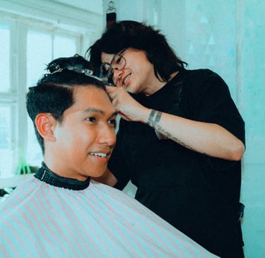 gabbys barbershop, Jesse, inclusive, trans-owned, queer, calgary, lgbtqia+, filipino, downtown, yyc,