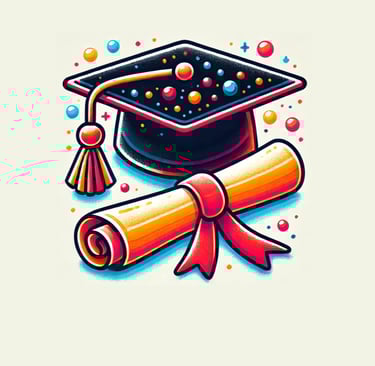 colorful image of graduation cap