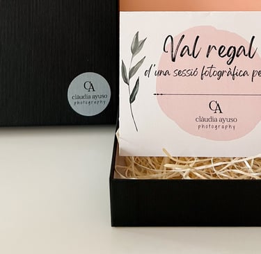 Val regal per sessió de fotos de Clàudia Ayuso Fotografia a Girona
