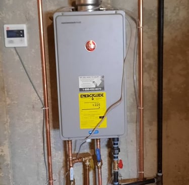 a tankless water heater system installed in Northern Kentucky