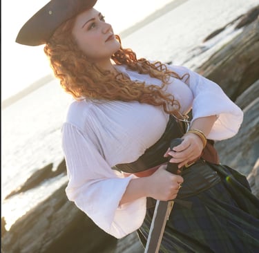 A pirate on the beach