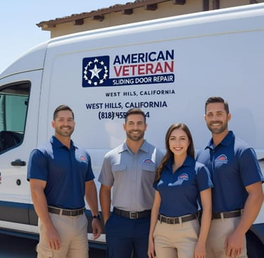 American Veteran sliding doors repair team