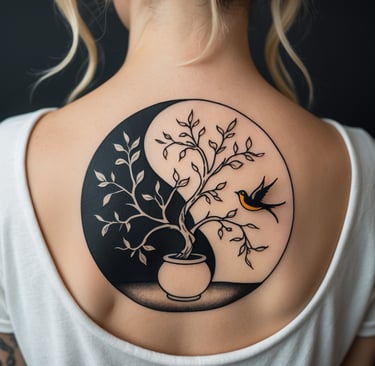 Link alla pagina "Tatuaggi". L'immagine è un tatoo su una schiena di una ragazza