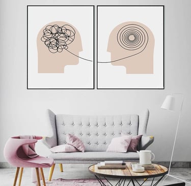 Bureau thérapeute avec tableau