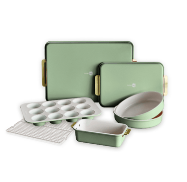 GreenPan 7-piece bakeware set with PFAS-free ceramic nonstick coating, non-toxic bakeware