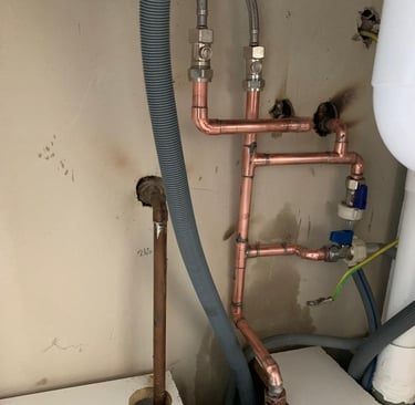 pipework fixed at a home in hereford