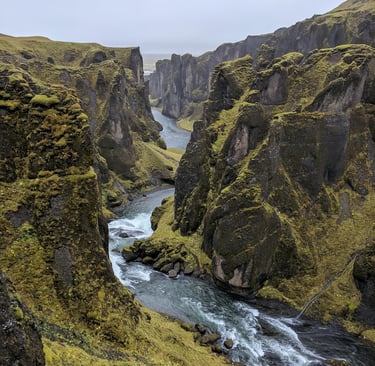 River flowing into the sea