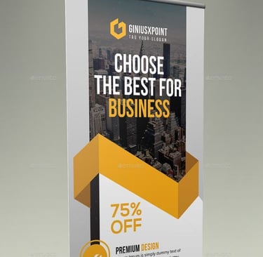 Professional business banner offering services discount.