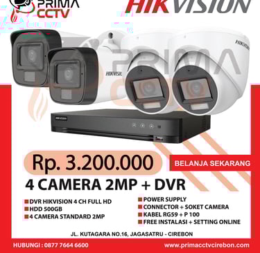Paket 4CH Hikvision 2mp