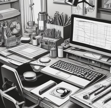 Numerous individuals are gathered in a spacious, well-lit hall, interacting around various booths and tables. Some tables are adorned with informational posters and brochures. People are engaged in discussions, examining flyers, and working on laptops. The setting appears to be a university or career fair, with banners and promotional materials visible in the background.