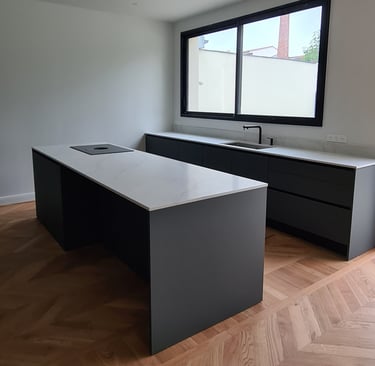 Ilot silestone ethereal glow
