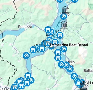 Custom interactive Lake Como map with hidden spots and local tips