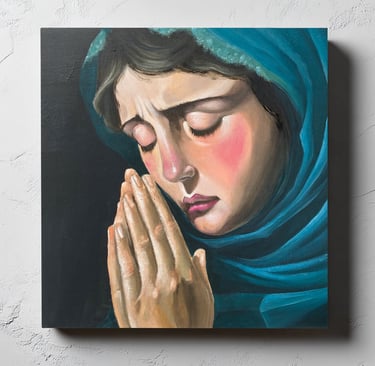 Pintura al óleo sobre madera 30x30 cm.