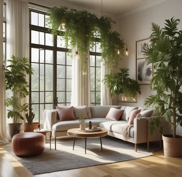 a living room with a couch and a coffee table Nour Nagy Designs London interior Design