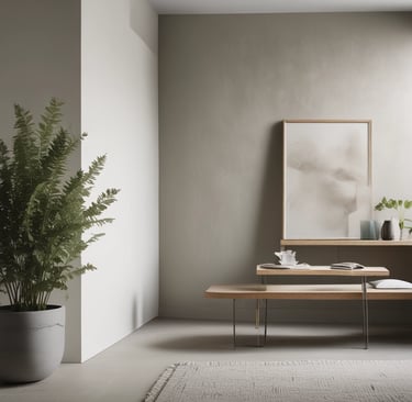 a living room with a couch and a coffee table Nour Nagy Designs London interior Design