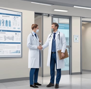 A welcoming office space with a friendly team ready to assist international healthcare professionals.