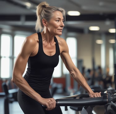 A diverse group of vibrant seniors engaging in outdoor activities.