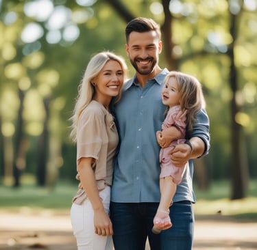 a man and woman sitting on a couch