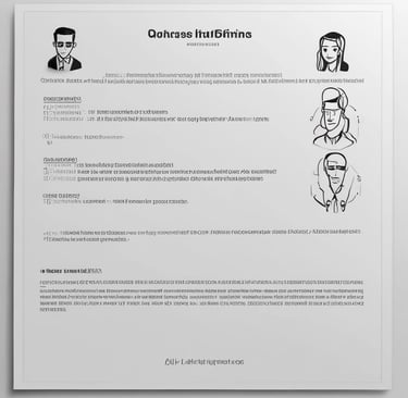 A hand holding a smartphone displaying a mobile app interface with a 'Match' notification. The screen shows profile pictures and chat options in a colorful design. The background is blurred with large text in blue and white.