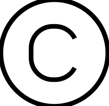lettre C noire dans un cerlce noir