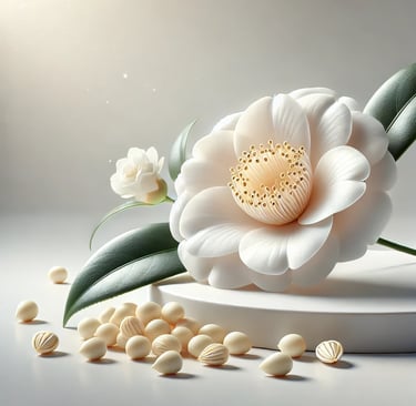Huile de camélia naturel pour hydratation, anti-âge et protection de la peau