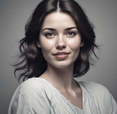 a woman with a black haircut