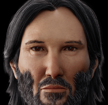 a man with a beard and a beard