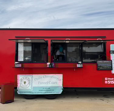 Rodney Niemier at trailer serving window