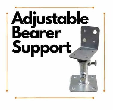 Adjustable Deck Supports for Bearers and Joists Subfloors
