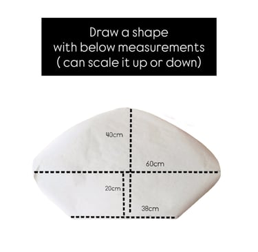 flower petal shape with measurements, ready measurements for craft flower petals for lamp shade,