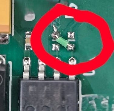 0402 component pads stiching