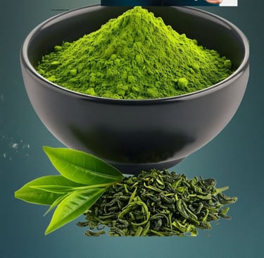 “Green powder” a supplement made from dried and powdered vegetables, fruits, herbs, algae
