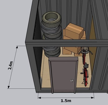 3,6 m² self storage sandėliukas Kaune – tinkamas dėžėms ir sezoniniams daiktams