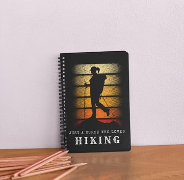 Nurse Hiker Spiral Notebook