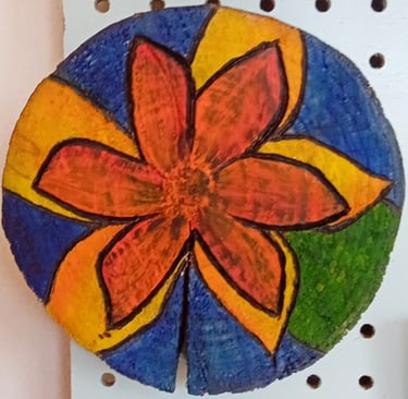 Aspen Flower (wood/oil) Kylee Nicole Smith