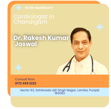 A graphical representation highlighting Dr. Rakesh Jaswal as the Best Cardiologist in Chandigarh