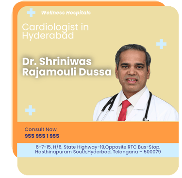 A graphical representation highlighting Dr. Shriniwas as the Best Cardiologist in Hyderabad