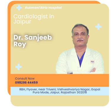 A graphical representation highlighting Dr. Sanjeeb Roy as the Best Cardiologist in Jaipur.