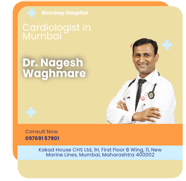 A graphical representation highlighting Dr. Nagesh Waghmare as the Best Cardiologist in Mumbai.